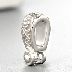 925 Sterling Silver Vintage Bail Drop Pendant Findings