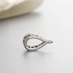 925 Sterling Silver Heart Hollow Pendant Findings