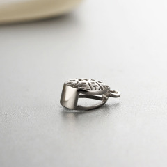 925 Sterling Silver Hollow Pear Shape Pendant Findings