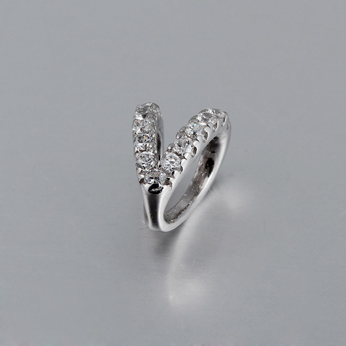 925 Sterling Silver CZ Split Pendant Bails