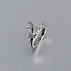 925 Sterling Silver CZ Split Pendant Bails