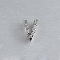 925 Sterling Silver CZ Split Pendant Bails