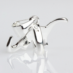925 Sterling Silver Dinosaur Bail Clasps For Diy