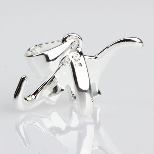 925 Sterling Silver Dinosaur Bail Clasps For Diy