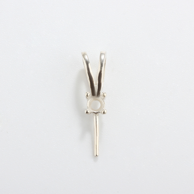 925 Sterling Silver Rabit Bail Snap Stone Pendant