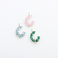 925 Sterling Silver Pear CZ Pendant Bail