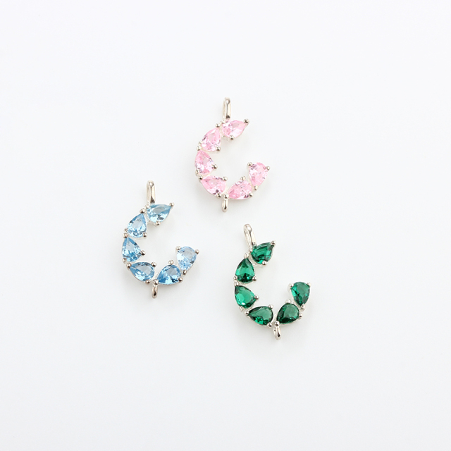 925 Sterling Silver Pear CZ Pendant Bail