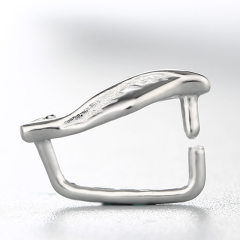 925 Sterling Silver Leaf-Shaped Pendant Clasps