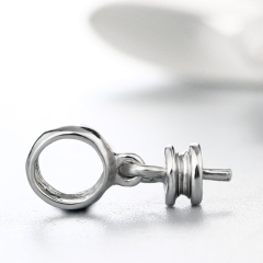 925 Sterling Silver Ring Pendant For Pearl Making