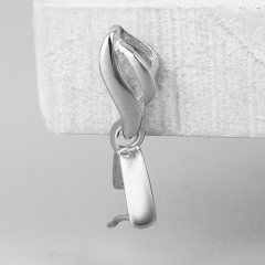 925 Sterling Silver Unique Crystal Pendant Clip