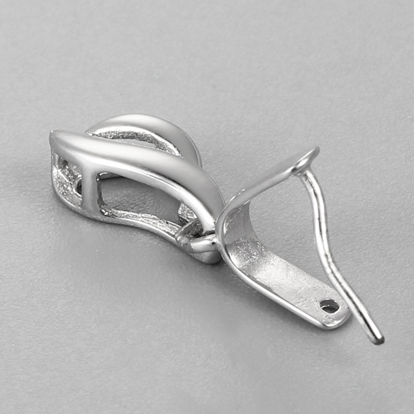 925 Sterling Silver Unique Crystal Pendant Clip