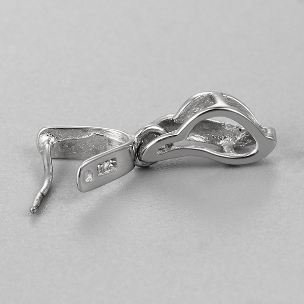 925 Sterling Silver Unique Crystal Pendant Clip