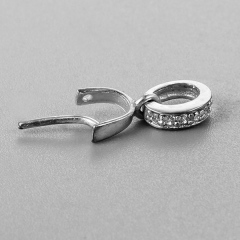 925 Sterling Silver Crystal Pendant Bails