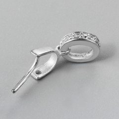 925 Sterling Silver Crystal Pendant Bails