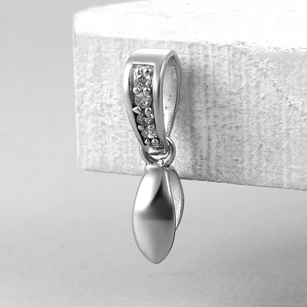 925 Sterling Silver Crystal Pendant Clasps