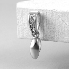 925 Sterling Silver Crystal Pendant Clasps