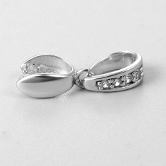 925 Sterling Silver Crystal Pendant Clasps