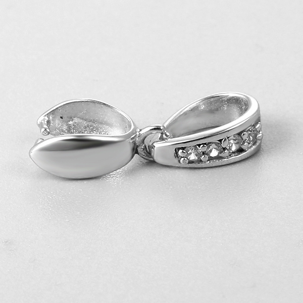 925 Sterling Silver Crystal Pendant Clasps