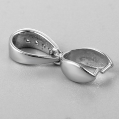 925 Sterling Silver Crystal Pendant Clasps