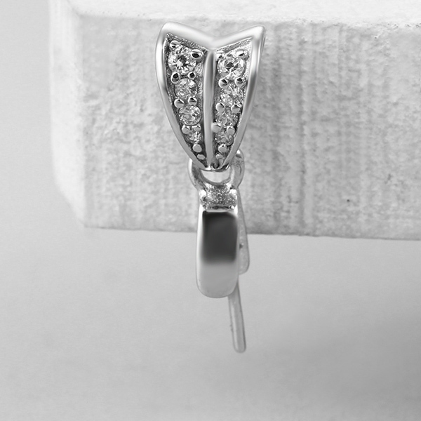925 Sterling Silver Crystal Pendant Findings