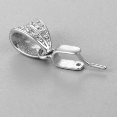 925 Sterling Silver Crystal Pendant Findings