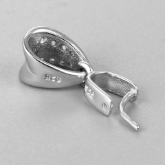 925 Sterling Silver Crystal Pendant Findings
