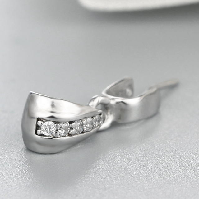 925 Sterling Silver Cubic Zirconia Pendant For Pearl Making