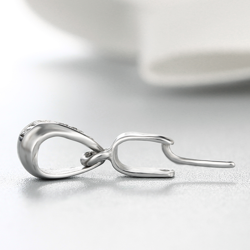925 Sterling Silver Cubic Zirconia Pendant For Pearl Making