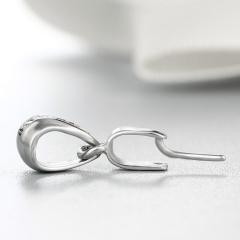 925 Sterling Silver Cubic Zirconia Pendant For Pearl Making