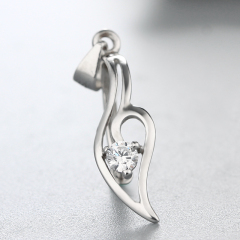 925 Sterling Silver CZ Pendant Findings For Jewelries Making