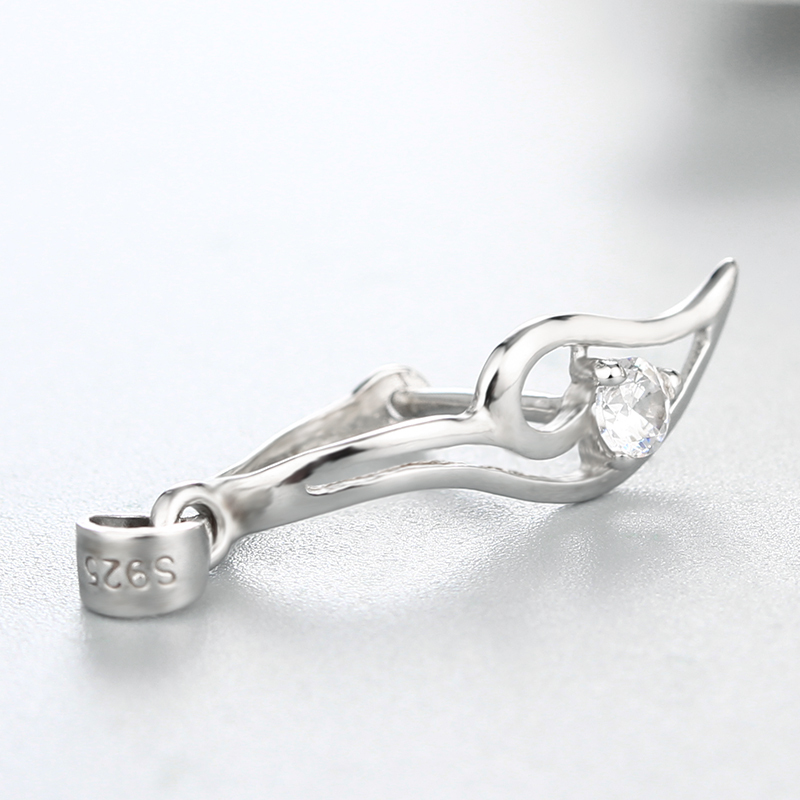 925 Sterling Silver CZ Pendant Findings For Jewelries Making