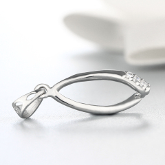 925 Sterling Silver Fashion Crystal Pendant Findings