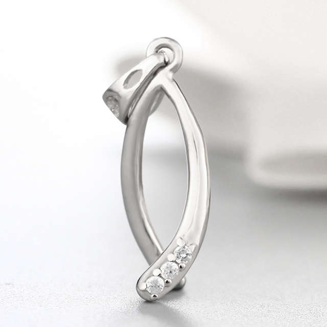 925 Sterling Silver Fashion Crystal Pendant Findings