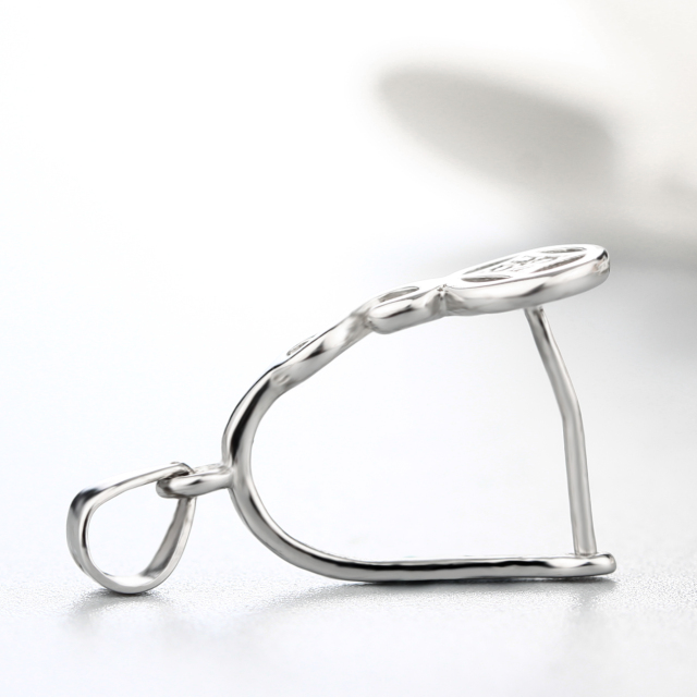 925 Sterling Silver S Cubic Zirconia Pendant Findings