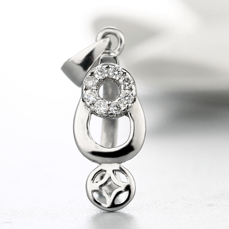 925 Sterling Silver Connected Circle Pendant Findings
