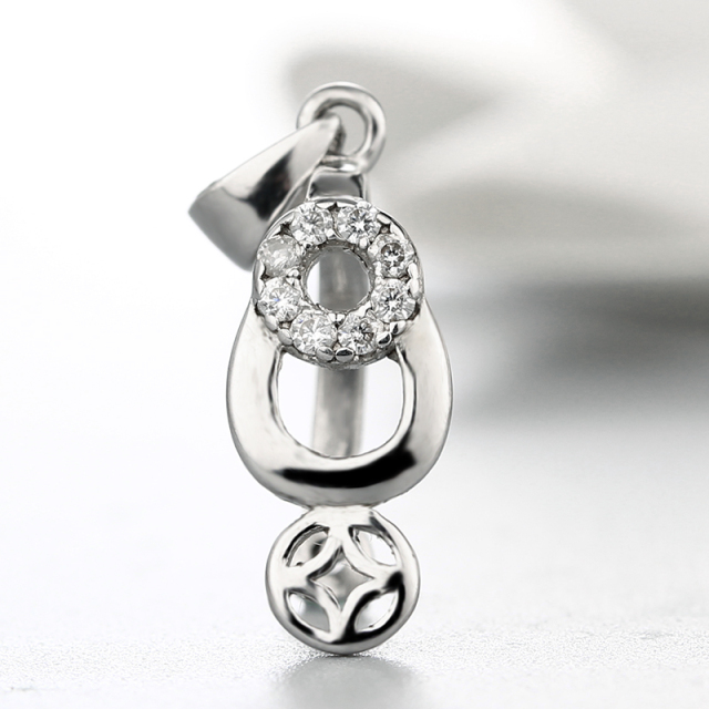 925 Sterling Silver Connected Circle Pendant Findings