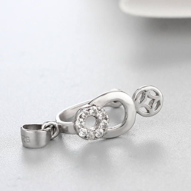 925 Sterling Silver Connected Circle Pendant Findings