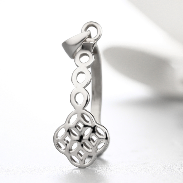 925 Sterling Silver Hollow Pendant Findings