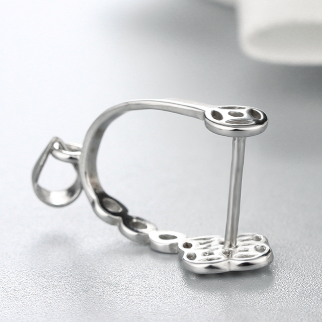 925 Sterling Silver Hollow Pendant Findings