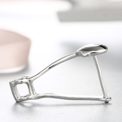 925 Sterling Silver Flower With Leaf Pendant Findings