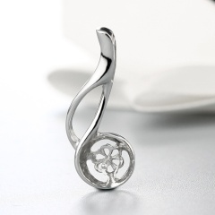 925 Sterling Silver Flower Design Clasp For Pearl Making
