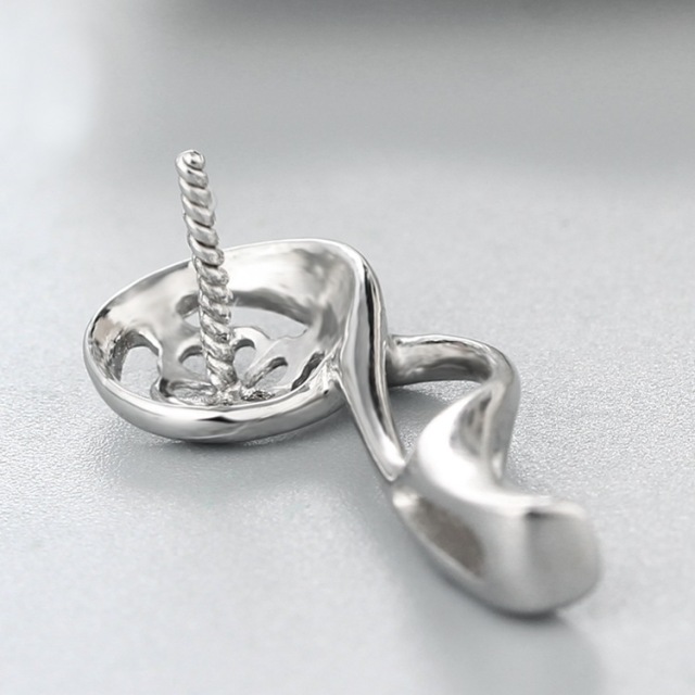 925 Sterling Silver Flower Design Clasp For Pearl Making