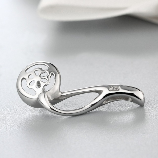 925 Sterling Silver Flower Design Clasp For Pearl Making