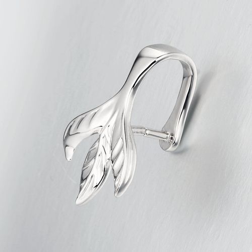 925 Sterling Silver Leaf Pendant Pinch Bails
