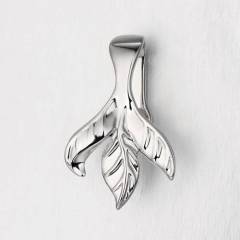 925 Sterling Silver Leaf Pendant Pinch Bails