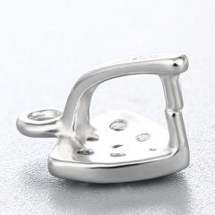 925 Sterling Silver CZ Stone Crystal Pendant Clasp
