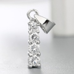 925 Sterling Silver Cubic Zirconia Pendant Clasp