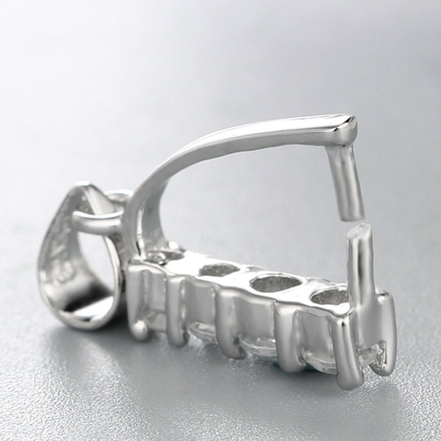 925 Sterling Silver Cubic Zirconia Pendant Clasp