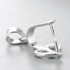 925 Sterling Silver Unique Hollow Heart  Pendant Clasp