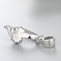 925 Sterling Silver Unique Plant Pendant Clasp